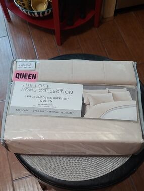 🐆Loft Embossed Queen Bed Sheet Set
